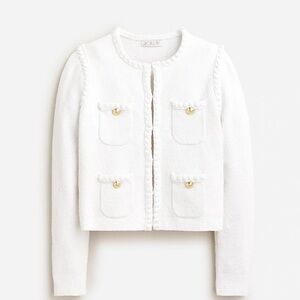 NWT J.Crew Odette Sweater Lady Jacket In Cotton Blend